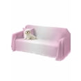 thumbnail image 2 of Pink Ombre Sofa Covers for 2-3 Cushion Couch L-Shaped Sectional, Pink White Gradient Modern Abstract Art Washable Sofa Covers Slipcover for Living Room Furniture, Couch Cover Blanket 71"x134", 2 of 9