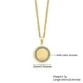 thumbnail image 2 of GOLDEN COLOR FILLED ARABIC WORD ALLAH MOSLEM ISLAM CALLIGRAPHY DISC MEDALLION CZ EDGE 14K Yellow Gold NECKLACE PENDANT BAILS FOR JEWELRY, 2 of 7