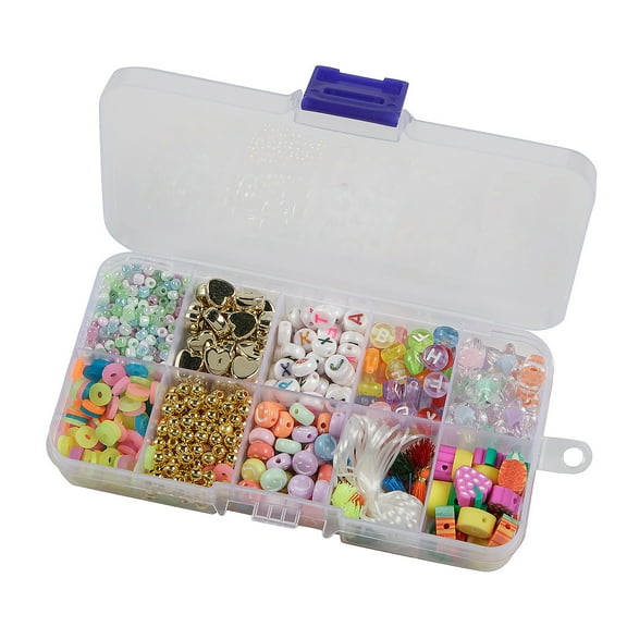 Fun Express 5" x 2 1/2" Plastic Storage Box with Assorted Beads - 6 Pc.