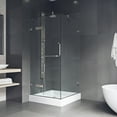 thumbnail image 4 of VIGO Monteray 32 in. L x 32 in. W x 79 in. H Frameless Hinged Square Shower Enclosure Kit in Brushed Nickel with Clear Glass, 4 of 10