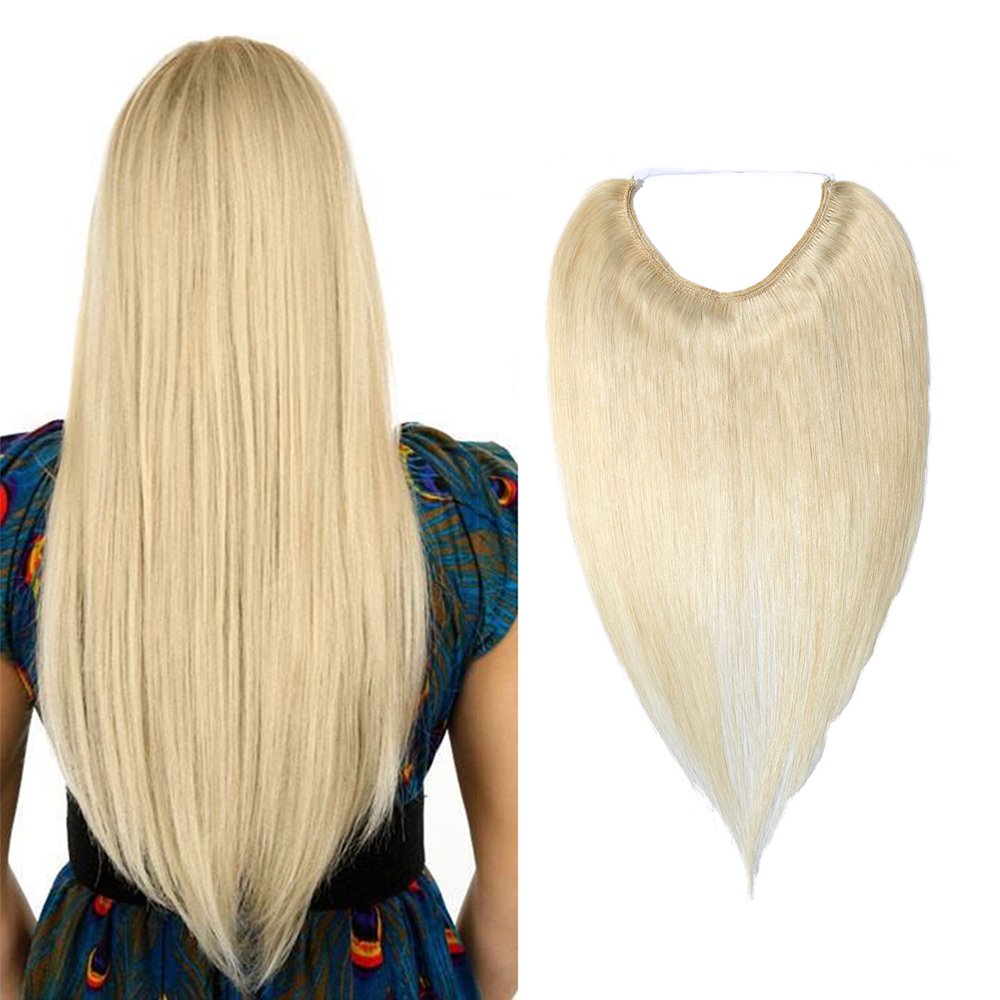 Snoilite 16"/18"/20"/22" One Piece Straight Remy Human Hair Miracle Secret Invisible Wire Hair