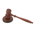 thumbnail image 2 of Benzara I305-HGM019 Wooden Gavel & Round Block Set - Natural Brown, 2 of 2