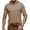 Khaki, variant on Men's Solid Color Long Sleeve Cotton Hooded Base Layer - Outdoor Top for Men, Lightweight Thermal Shirt, Comfortable Fit, Ideal for Layering,Black,XL