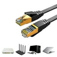 thumbnail image 2 of Cat7 Flat Cable Fast Speed 10Gbps Cat 7 Rj45 Ethernet Networking Solution for Routers and Modems, 2 of 10
