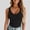 *Black, variant on Women's V Neck Spaghetti Strap Tank Top,Solid Color Casual Slim Spring Summer Tank White,Womens Plus M