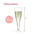 thumbnail image 3 of Prestee Set of 200 Plastic Champagne Flutes - Clear Champagne Glasses for Parties, Weddings, Events - 4.5 oz Disposable Drinkware - Elegant Stemware for Toasts Cocktails Mimosas, 3 of 6