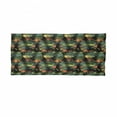 thumbnail image 2 of Leaf Print Neck Gaiter, Tropical Hawaiian Jungle, Unisex, Multicolor, by Ambesonne, 2 of 3