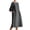 sundress-Dark Gray, variant on Knee Length Evening Dress Summer Cotton Linen Dresses for Women 2025 Casual Solid Color Half Sleeve Dresses With Pockets Knee Length Sundress