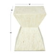 thumbnail image 4 of DecMode 16" x 19" Beige Mother of Pearl Shell Handmade Hourglass Shaped Accent Table, 1-Piece, 4 of 15