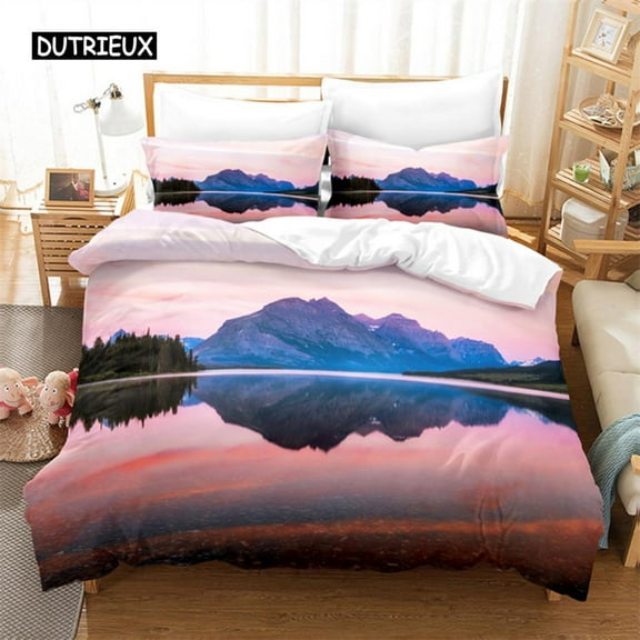 Natural Scenery Bedding Set Duvet Cover Set Bedding Digital Printing Bed Linen King Size Duvet Cove