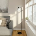 thumbnail image 4 of Evelyn&Zoe Cadmus 57" Tall Floor Lamp with Glass Shade, Blackened Bronze/White, 4 of 11