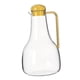 thumbnail image 2 of Botella de agua de vidrio Jarra de agua Vasos transparentes Resistente al calor Moda Reutilizable 1300 ml con asa para el hogar Regalo de inauguración amarillo Gloria Botella de jugo, 2 of 9
