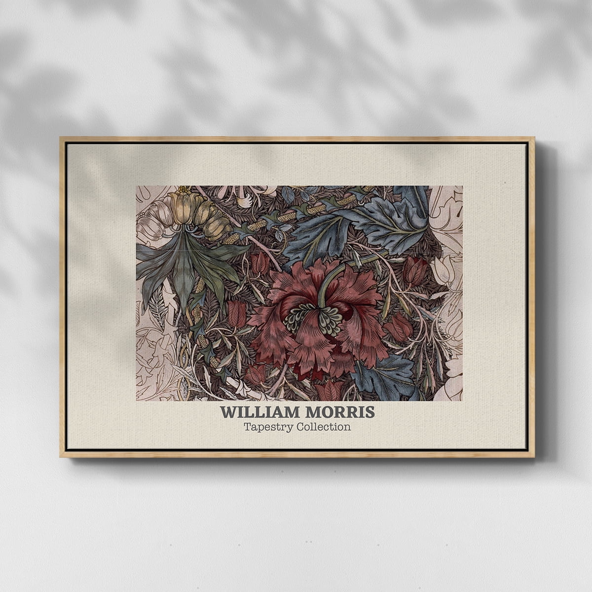 Vintage Abstract Print-XL Framed in Natural Wood Wood Gallery Wrapped Canvas 17 in. x 25 in.