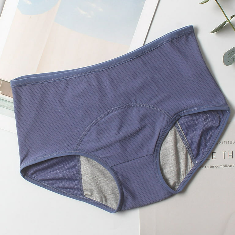Womens Period Underwear Plus Size Panties High Waisted Leak