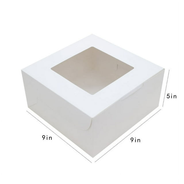Caja de pastelería, embalaje para postres, tartas, cartón blanco, caja de cartón Kraft