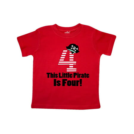 Pirate 4th Birthday Party Toddler T-Shirt
