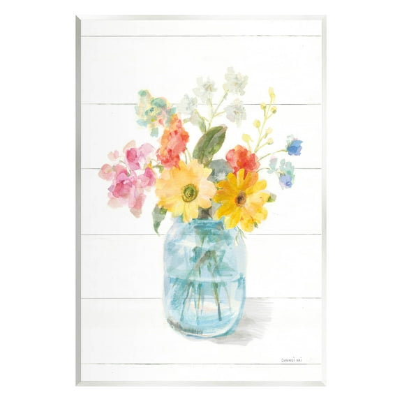 Stupell Industries Bright Country Florals Bouquet Graphic Art Unframed Art Print Wall Art, Design by Danhui Nai