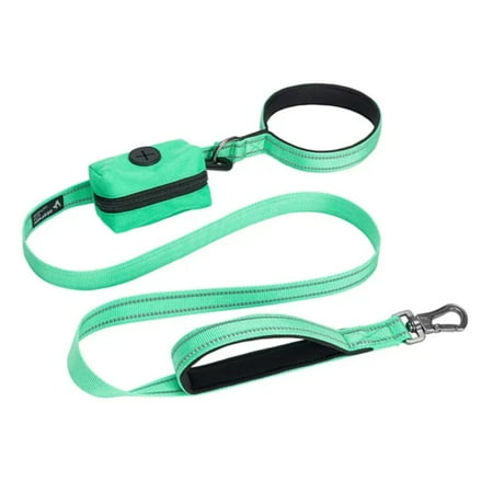 LOPNGLG Adjustable Hands-Free Pet Leash with Food Pouch Bungee Rope for Dog Walking Mini Bag for Dog Feed Bowls