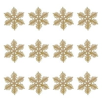 PuSpu Home Decoration 12pcs Christmas Decorations 10CM Snowflake Plastic Snowflake Christmas Tree Decoration Hollow Snowflake Pendant Holiday Products
