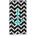 thumbnail image 1 of EREHome Anchor On Zig Zag Chevron Shower Curtain Polyester Fabric Bathroom Decorative Curtain Size 36x72 Inches, 1 of 1