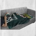 thumbnail image 6 of Saying Soft Flannel Fleece Throw Blanket, Yes I Really Do Need All These Hiking Stuff Living in the Wild Bare Life Artwork, Cozy Plush for Indoor and Outdoor Use, 60" x 80", Dark Teal, by Ambesonne, 6 of 6