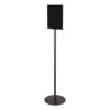 Deflecto Double-Sided Magnetic Sign Display, 8.5 x 11 Insert, 56" Tall, Clear/Black