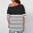 thumbnail image 4 of Women's Casual Top, Loose Fit Off Shoulder Short Sleeve Blouse for Loungewear and Daily Wear, 4 of 6