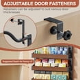 thumbnail image 3 of 8-Tier Spice Rack Wall Mount, Heavy-Duty Over the Door Pantry Organizer with Wooden Adjustable Basket, 2 IN 1 Wall Mount or Hanging Pantry Door Organizer,Door Spice Rack for Pantry, Black, 3 of 8