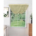 thumbnail image 2 of Yellow Solid Color Sheer Waterfall Valance Curtains for Window, Aesthetics Contemporary Luxury Rod Pocket Sheer Topper Swag Curtains for Living Room, Kitchen 38.5"W x 47.2"L, 2 Panels, 2 of 7