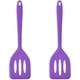 thumbnail image 2 of Juego de 2 espátulas de silicona, de goma de grado alimenticio, pequeñas espátulas de silicona, resistentes al calor, ranuradas para utensilios de cocina antiadherentes., 2 of 6