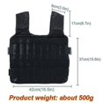 thumbnail image 3 of Chaleco de peso de carga para ejercicio, 30kg, boxeo, correr, eslinga, entrenamiento de pesas, Fitness, chaleco ajustable, chaqueta, ropa de arena, 3 of 4