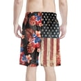 thumbnail image 2 of Binienty Men's Board Shorts Beach Swim Trunks With Patriotic Floral Design - Quick Dry for Summer Vacation and Water Activities, 2 of 10