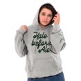 thumbnail image 4 of Kale Before Ale Beer Drinking Healthy Hoodie Sweatshirt Women Men Brisco Brands X, 4 of 5