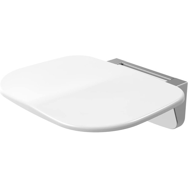 Folding Shower Seat Wall Mounted, Compact Fold Up Shower Chair, Collapsible Bathing Shower Bench