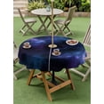 thumbnail image 3 of Outdoor Tablecloth with Umbrella Hole and Zipper, Star Sky Round Table Cloth 60 Inch Waterproof Tablecloth, Modern Blue Purple Black Nature Starry Night Picnic Table Cover for Patio Camping, 3 of 7