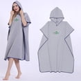 thumbnail image 1 of Poncho de surf suave microfibra cambiante pya toal usable con Gris shamjiam Cambio de traje de neopreno, 1 of 5