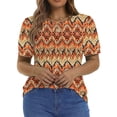 thumbnail image 5 of Fantaslook Blouses for Women Pleated Short Sleeve Tunic Tops Dressy Casual Summer Shirts, 5 of 10