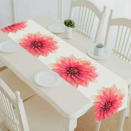 

ECZJNT art dahlia table runner table cloth tea table cloth 14x72 Inch