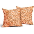 thumbnail image 4 of Orange Cheetah Throw Pillow Covers 18X18 Inches Set of 2 Leopard Decorative Pillow Cases Animal Wildlife Pillow Cover with Zipper Home Decor for Sofa Couch Housewarming Gift Bed Porch Outdoor, 4 of 6