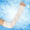 thumbnail image 3 of YooGuoGuo Women's Long Lace Fingerless Gloves Floral Lace Elbow Length Arm Sleeves Long Lace Floral Gloves for Tea Party, 3 of 7