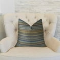 thumbnail image 2 of Plutus Zig Along Indigo Handmade Pillow, (Double sided 12" x 25"), 2 of 2