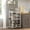 White, variant on Bar Cart, Home Bar Serving Cart with 3-Tier Shelf, Drink Cart with Wine Rack, Glass Holder, Rolling bar carts for The Home, Living Room, Brown V1BC01BK035