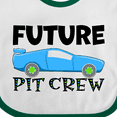 thumbnail image 4 of Inktastic Future Pit Crew Blue Race Car Boys or Girls Baby Bib, 4 of 4