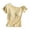 Yellow, variant on Women's Cotton Pajama Top Short Sleeve Round Neck Night T-shirt Built-in Bra Pads Thin Sleepwear