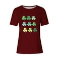 thumbnail image 4 of Nmnitkp Womens Tops High-Quality Fabric St Patricks Day Shirt Women - Funny Spring Tops for Women Shirts Lucky Shamrock T Shirt Casual Irish Short Sleeve Tops, 4 of 4