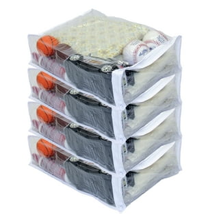 AllTopBargains 6pc Large Storage Bags Clear Zippered 15x17 Strong Resealable Clothes Organizer
