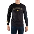 thumbnail image 3 of Hufflepuff Hogwarts Mens Quidditch Captain Black Long Sleeve Shirt- Medium, 3 of 3