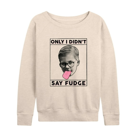 A Christmas Story - Fudge - Women's Lightweight French Terry Long Sleeve Shirt