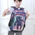 thumbnail image 6 of FORMRS Unisex School Backpack 17" Student Travel Bag with Laptop Compartment, Astronaut Pattern, 6 of 7