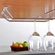 thumbnail image 3 of Soporte Copas Colgante, Estante para copas de vino, 35cm de doble fila de acero inoxidable, soporte para copas de vino, estante colgante para Bar, cocina casera, 3 of 5